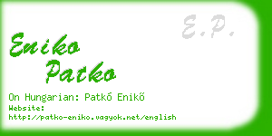 eniko patko business card